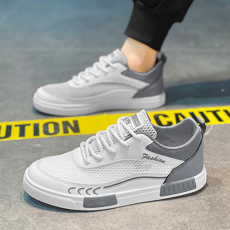 Мужская спортивная обувь, повседневная обувь для скейтбординга, летние дышащие кроссовки для бега для подростков, большие размеры