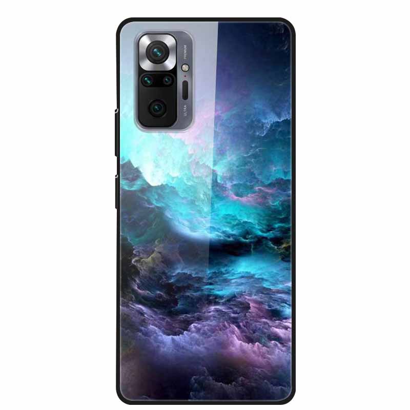 Цветная закаленная стеклянная крышка для чехла Xiaomi Redmi Note 10 Pro, жесткий противоударный Funda для чехлов Redmi Note10 / Note 10Pro, корпус