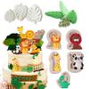 Jungle Safari Animal Silicone Fondant Mold Bear Lion Giraffe Rabbit Panda Cake Decorating Mould for Birhtday Party Baby Shower