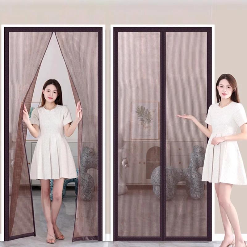 Новая магнитная сетка для двери, противомоскитная сетка, сетка от насекомых, автоматическое закрытие, простая установка, сетка для двери, сетка для окна, занавеска