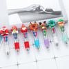 5PCS Festive Christmas Theme Ballpoint Pen Multicolor Pens With Ergonomic Grip Portable Writing Tools For Students