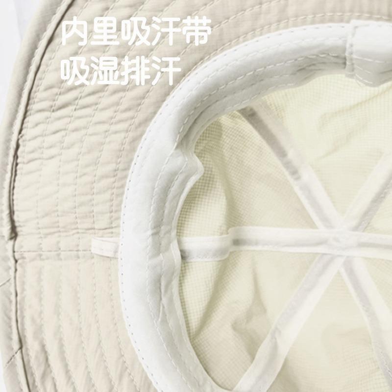 Summer children's sun hat outdoor UV protection children's sun protection hat breathable large brim sunshade baby bucket hat