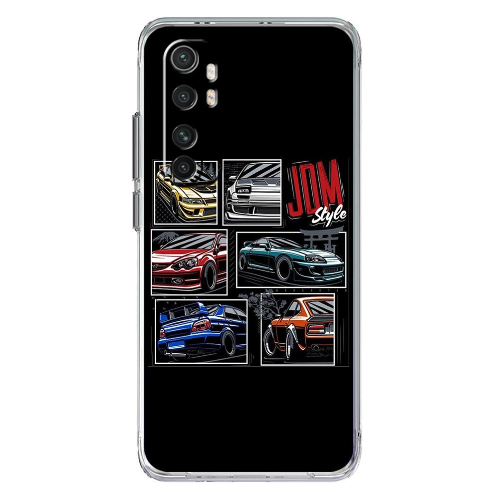 Чехол для телефона для Xiaomi Poco X6 X5 NFC X3 F6 F5 Pro F4 F3 M3 14 13T 12T 12 13 Lite 11 Mi 5G Прозрачный чехол Тип R JDM Civic Спортивный автомобиль
