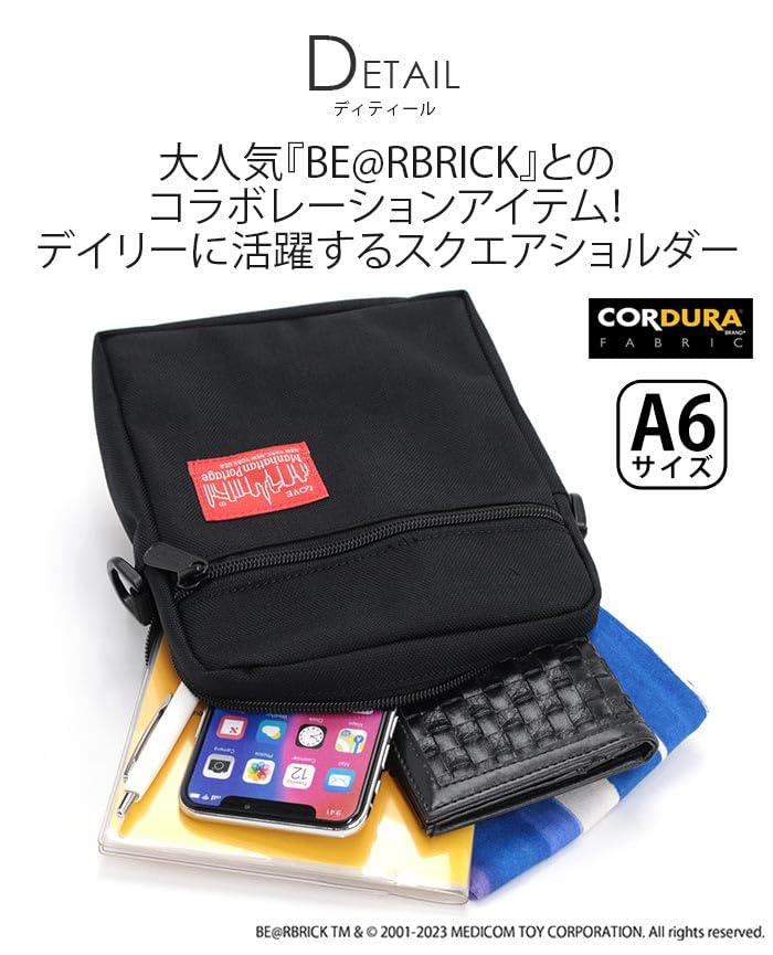 Оригинальный продукт Сумка через плечо MP1403PLBEARBRICK23 City Light Bag 2023 Черный [Manhattan Portage] [Официальный] с BE@RBRICK