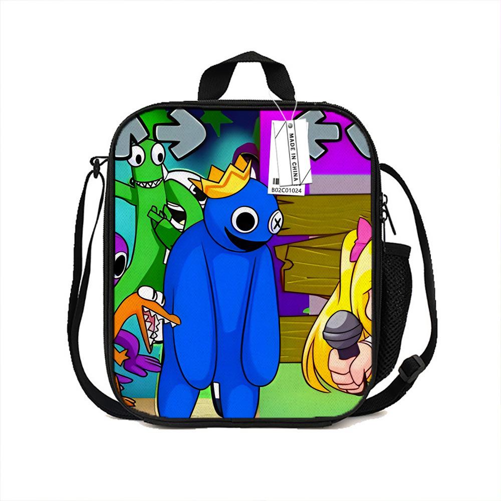 Cartoon Printed Portable Lunch Bag, Primary And Secondary School Student Bento Bag, Cartoon Thermal Insulation Bag, Ice Bag, Satchel, New.
