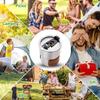 Кружка для кофе и кемпинга Leeseph из нержавеющей стали с крышкой, портативная, термостойкая, подходит для пикника на открытом воздухе, рыбалки на природе