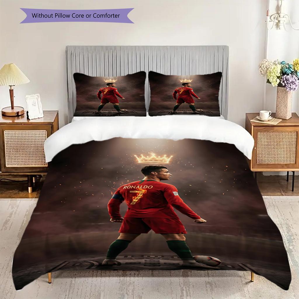Champion's Crown: Ronaldo's Legacy Bedding (1 * duvet cover + 2 * pillowcase, without core) Duvet cover and pillowcase Christmas birthday gift