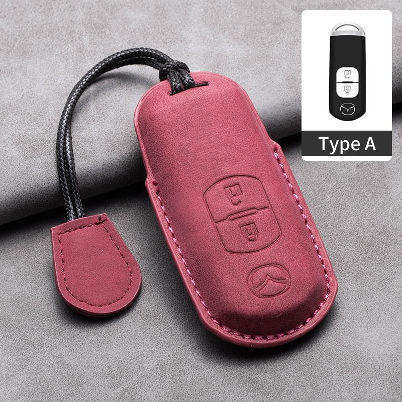Sheepskin 2/3 Buttons Car Remote Key Case For Mazda 2 3 6 Atenza Axela Demio CX-5 CX5 CX-3 CX7 CX-9 2015 2016 2017 2018 2019