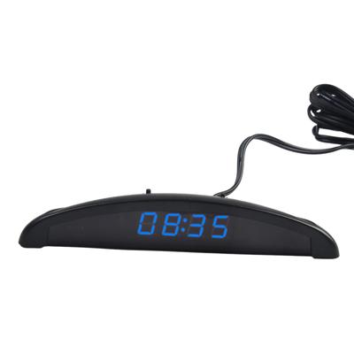 12 В цифровой высоко- и низкотемпературный устойчивый автомобильный светодиодный сигнал тревоги электронные автомобильные часы вольтметр термометр 3 в 1