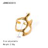 Youthway Stainless Steel Minimalist Irregular Curve Geometric Curved Ring Tarnish Free Fashion Unisex Jewelry Gift
