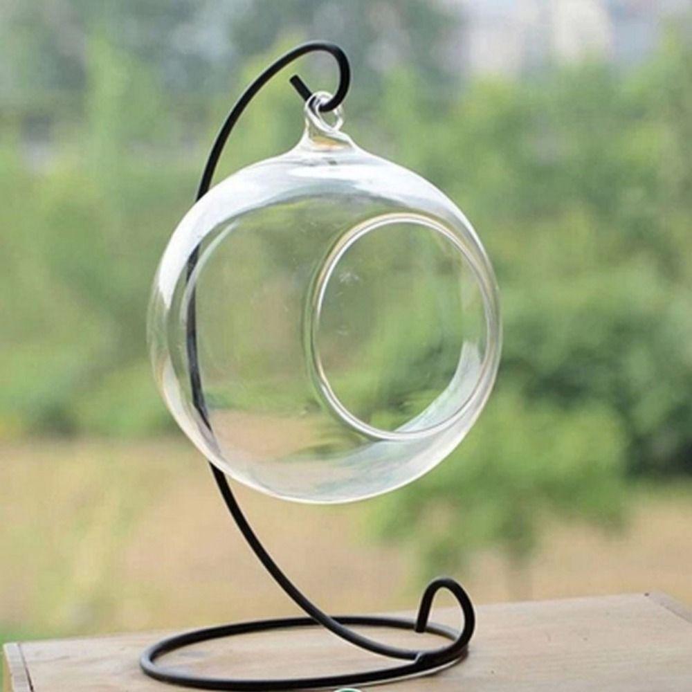 Ball Hanging Tealight Holder Transparent Glass Planter Succulents Plant Ball Container Hydroponics
