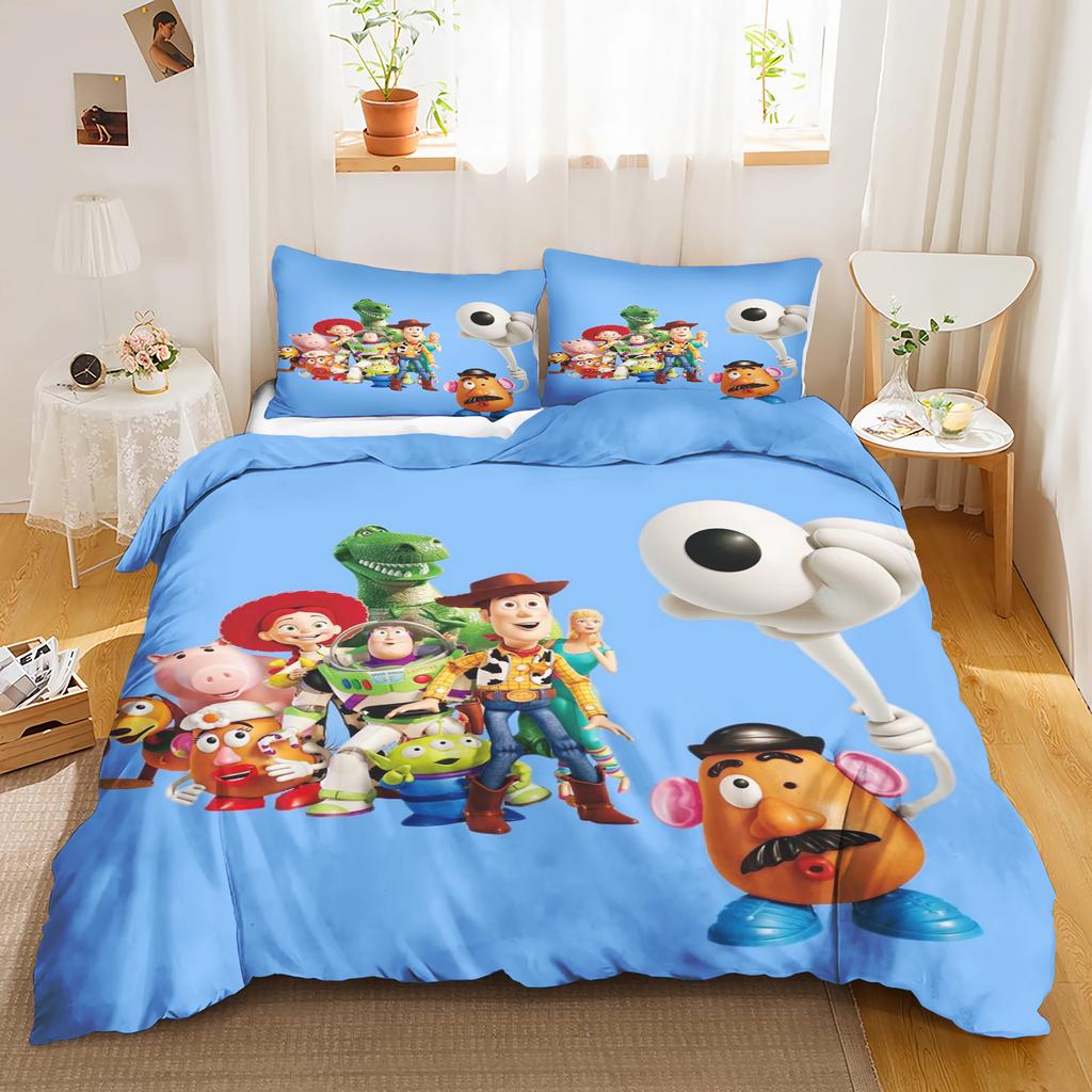 Toy Story Anime Home Bedroom Comforte Nordic polyester material suitable for children and adults 3-piece set