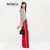 MO&Co. Sporty Color-Block Casual Straight-Leg Pants