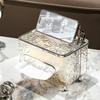 Transparent Paper Box Creative Napkin Storage Box Desktop Decoration Tissue Box  Toilet