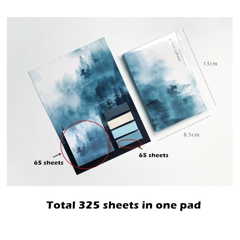 325 Sheets Mat Offset Paper Memo Pad Starry Night Paint Rainbow Cherry Flower Sticky Note Notebook Stickers Office School