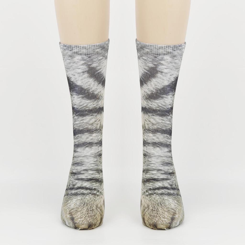 3D Animal Feet Simulation Socks: Funny Leopard Print for Adults & Kids