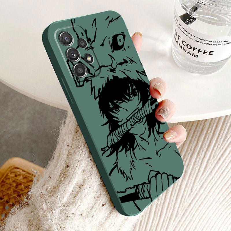 Чехол-капа с изображением аниме «Убийца Демонов» для Samsung Galaxy A13 A12 A52s A33 A13 A73 A53 A42 A72 A22 A52 A32 A23, роскошный квадратный жидкий чехол