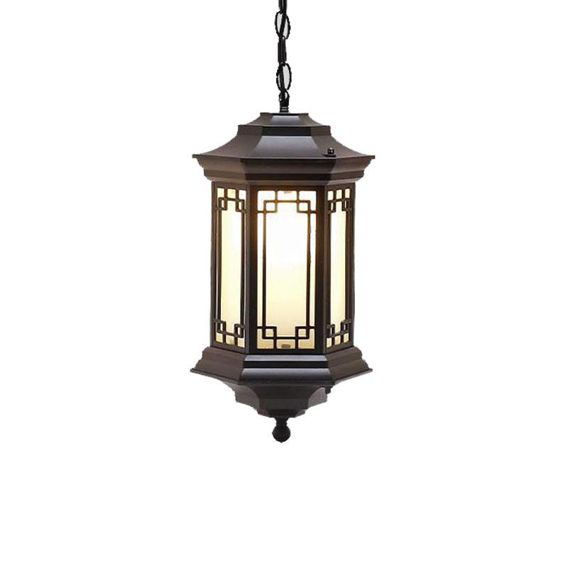 Новый китайский стиль ретро балкон беседка люстра открытый водонепроницаемый сад вилла коридор проход подвесной светильник