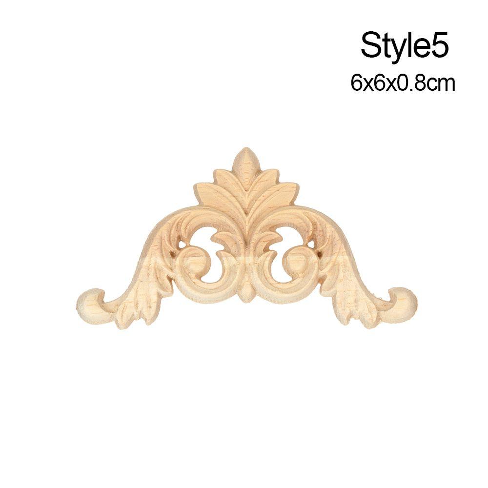 Наклейки Аппликации Аппликация из цельного дерева Угловой цветок Резьба по дереву Мебельная наклейка Деревянная аппликация
