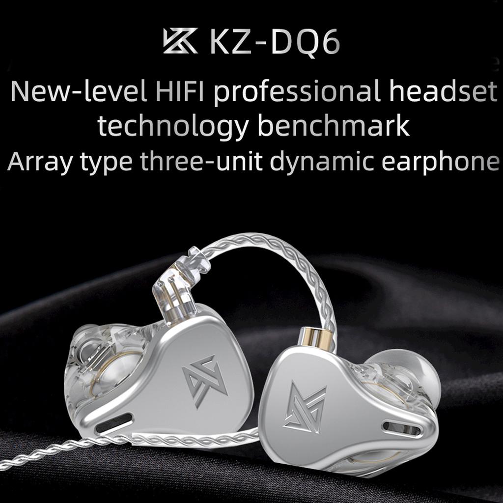 KZ DQ6 3,5 мм проводные наушники-вкладыши 3DD динамические Hi-Fi музыкальные наушники спортивная гарнитура 2-контактный съемный
