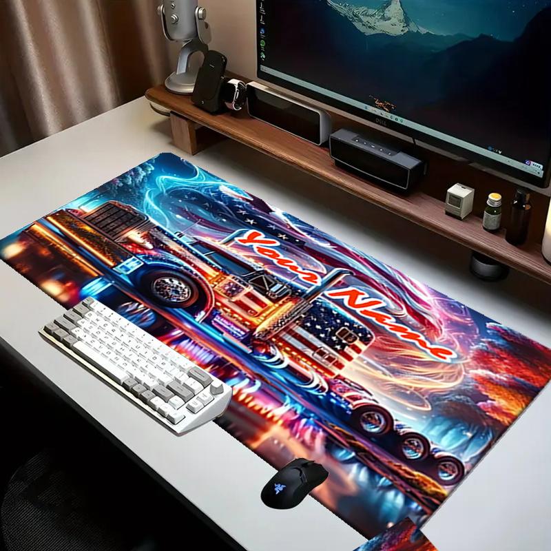 1PC Custom Name American Truck Dreams Mouse pad, keyboard and mouse desk pad, for computer notebook Birthday Gift For Any Room Or Office