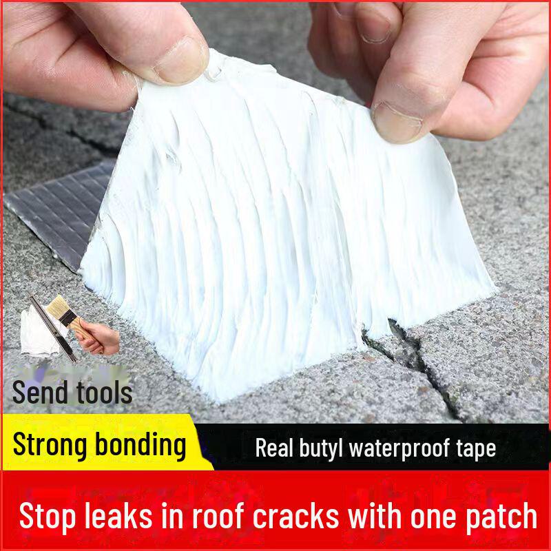Водонепроницаемая бутиловая лента с алюминиевой фольгой для ремонта утечек, веранд, крыш, цветной стальной черепицы, трубопроводов - самоклеящаяся водонепроницаемая мембрана