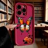 Butterfly Orange Rose Art Shockproof Soft Phone Case For Xiaomi Redmi Note 15 14 13 12 11 10 9 8 Pro Anti-Slip Anti-Fall Cover