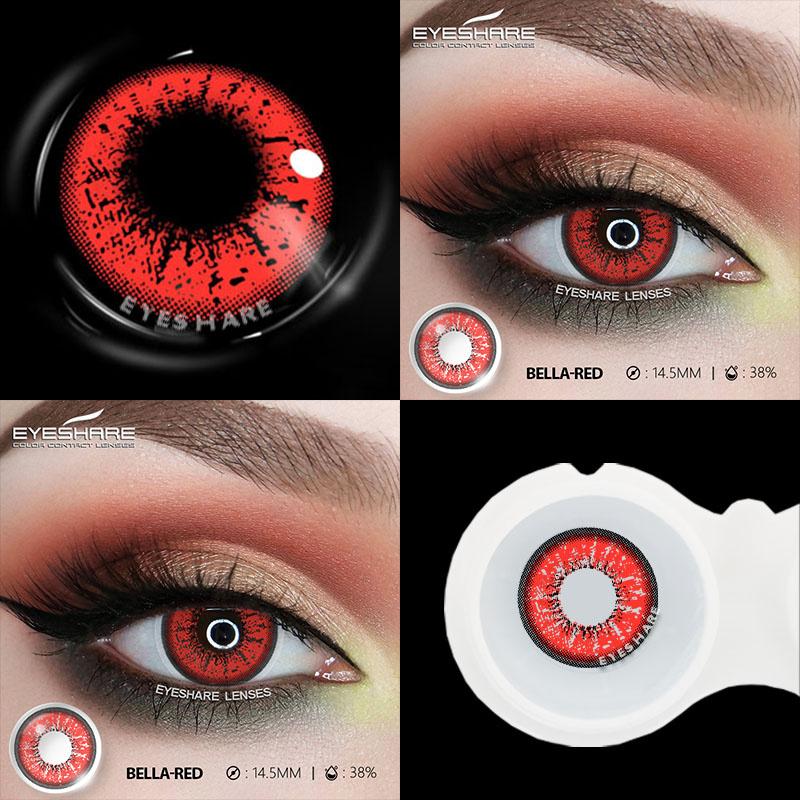 1 Pair Anime Colored Lens for Eyes Cosplay Purple Lenses Colorful Pupils Blue Eye Lens Red Lenses Yearly Yellow Lenses