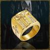 Men's Golden Silvery Jesus Prayer Cross Premium Ring