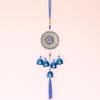 Цветочная Тарелка Злые Глаза Колокольчик Ветра Настенный Декор Удача Турецкий Фэн-шуй Подвесной Колокольчик Металл Благословение Защита Синий Глаз Колокольчик Ветра