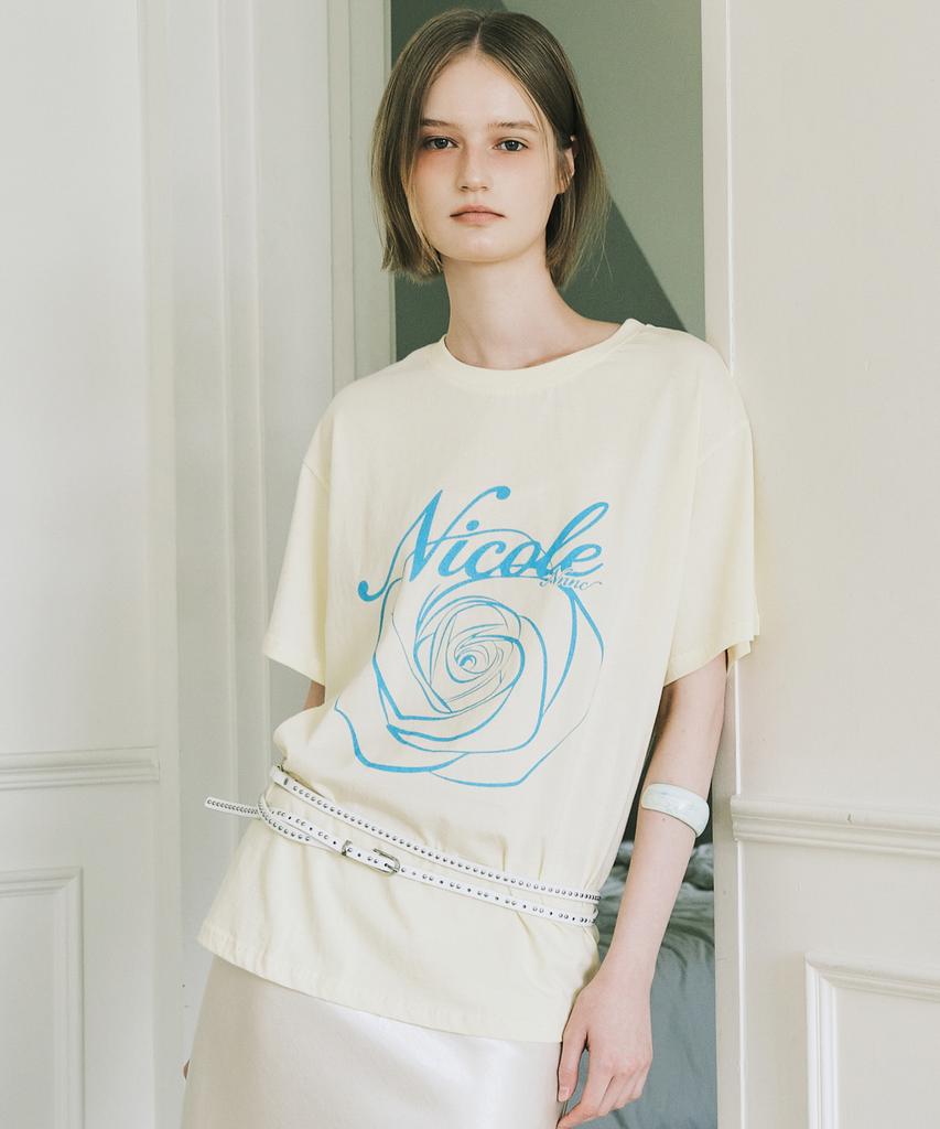 Nigaennikol Nicole Rose Топ с рукавами_Желто-синий