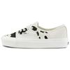 Style 44 Cow Print Low Top Skate Shoes Unisex Sneakers White Black VN0A54F9AXI