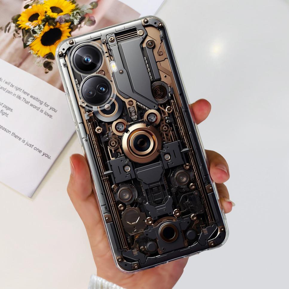 For Realme 10 Pro+ 6.7" RMX3687 Case Cute Cartoon Astronaut Cat Soft Silicon TPU Cover For Realme 10 Pro Plus Bumper Phone Case