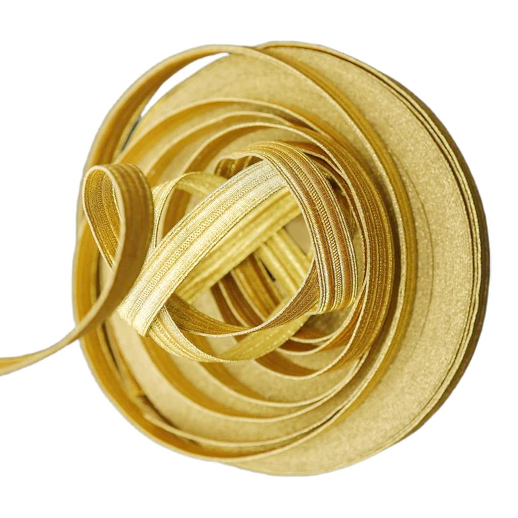 Gold And Silver Thread Apparel Trim Ribbon Binding Solid Color Sewing Tape Baby Clothing Accessory
