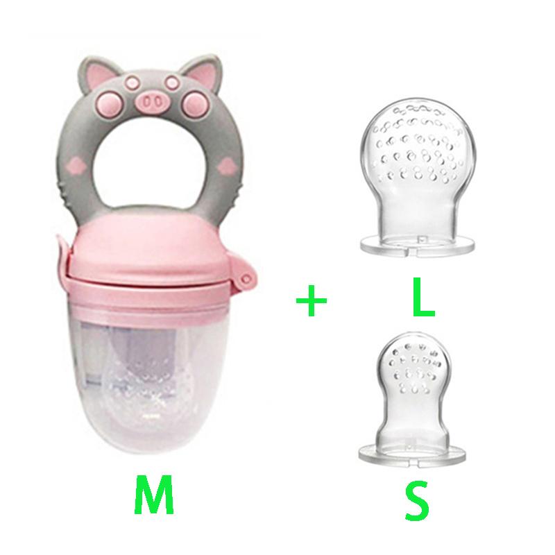 4Pcs/Set Baby Food Pacifier Toddler Nibbler Feeder Cup Boy Girl Fruit Vegetable Feeding Infant Newborn Nipple Soother Bottles