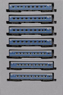 KATO N Gauge 20 Series Sleeper Express Asakaze Initial Formation Addition Set Железнодорожная модель пассажирского вагона синего цвета 7-вагонный 10-1726