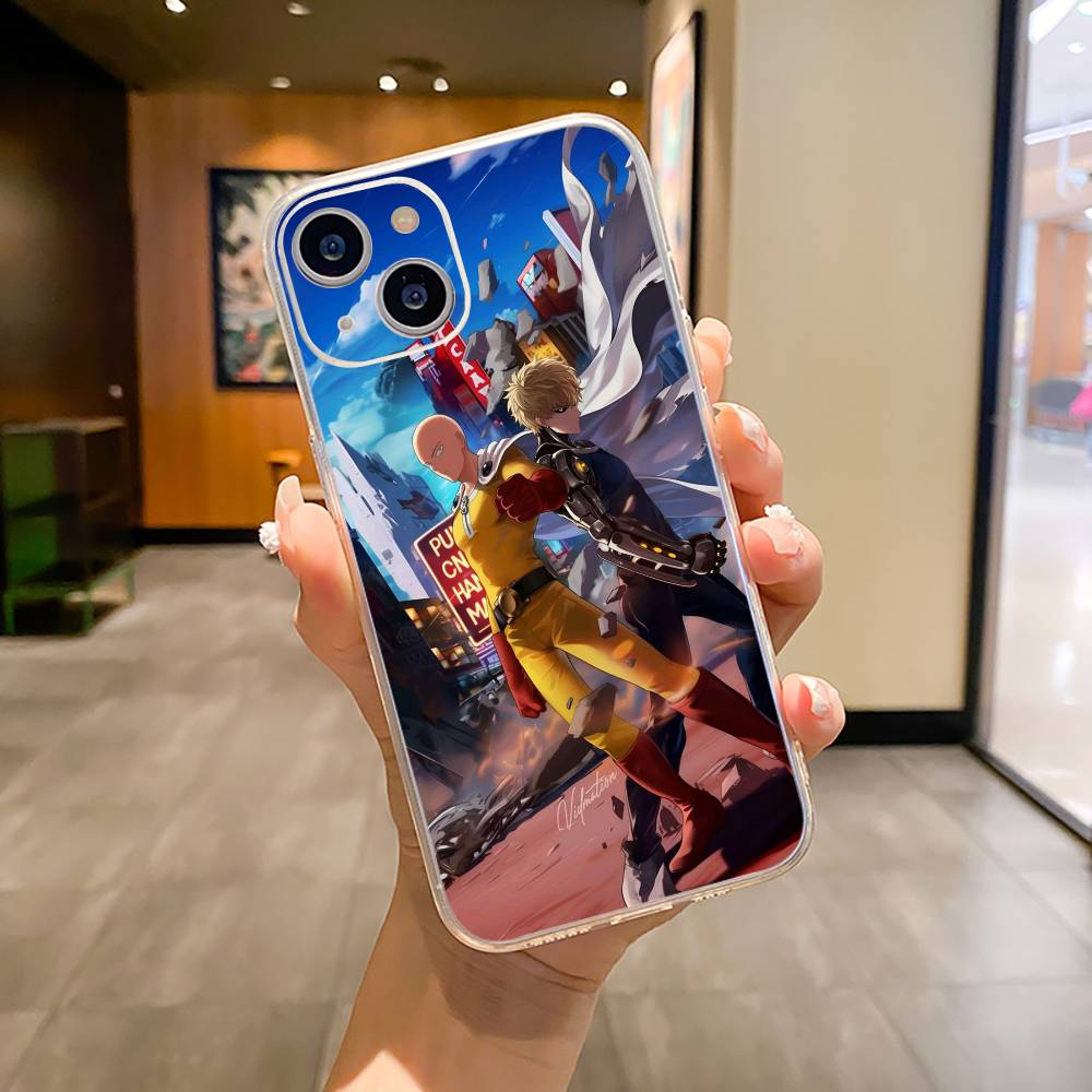 O-P-M-One-Punch -Man Phone Case For iPhone17,16,15,14,13,12,Pro Max,16/15/14 Plus XS Soft Silicone Transparent Cover