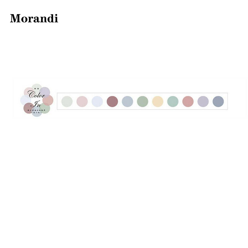Japanese Stationery Adhesive Tape Round Stickers Label Colorful Dots Washi Tapes Masking Tape