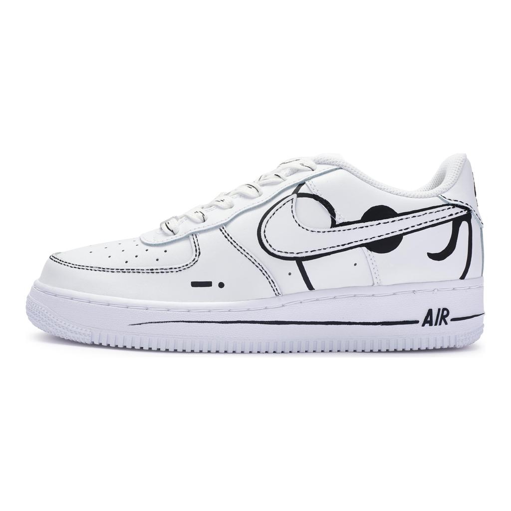 Nike Air Force 1 Low 811 Производство, Мелодия Любви Низкие Скейтбордические Кроссовки Мужские Черно-Белые CW2288-111(Команда80-)