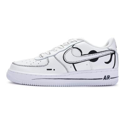 Air Force 1 Low 811 Производство, Мелодия Любви Низкие Скейтбордические Кроссовки Мужские Черно-Белые CW2288-111(Команда80-)