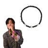 Браслет Jungkook, ношеный, идентичный, тонкий, слойный, из оникса, Delixir, идол, аэропортовая мода, sourced from Seoul, item from the donation of natural stones