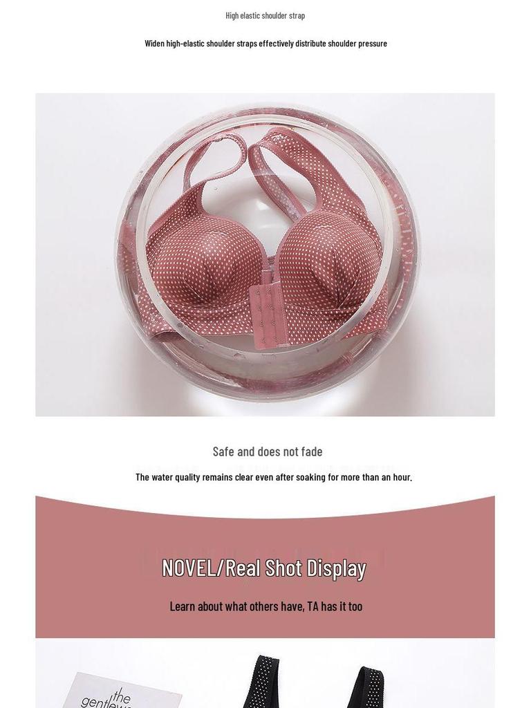 Plus Size Wire-Free Front Closure Bra with Side Support and Underarm Fat Coverage