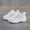 Летние сетчатые кроссовки-папа женские со стразами на толстой подошве, увеличивающие рост, легкие, с мягкой подошвой, дышащие, новая коллекция 2025, повседневные спортивные женские туфли