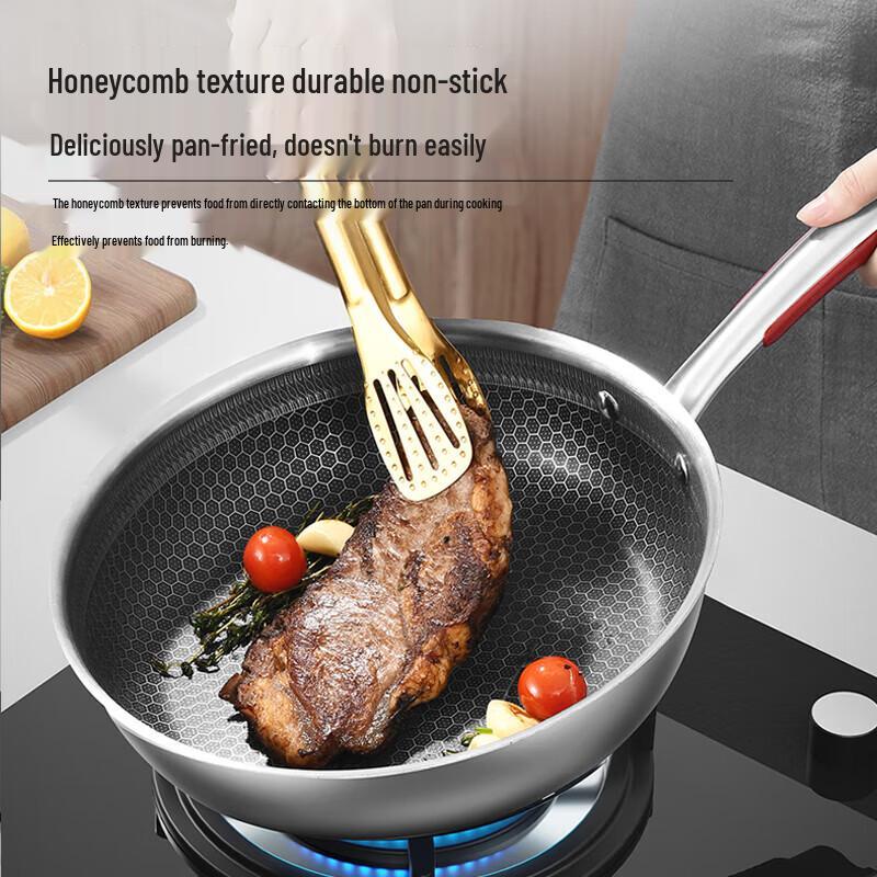 KOBACH 304 Stainless Steel Honeycomb Non-Stick 3-Piece Cookware Set