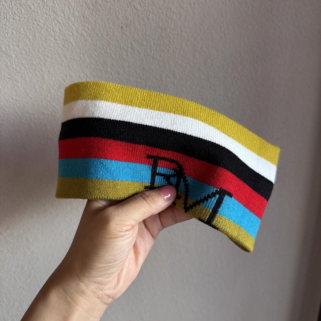 Широкая вязаная повязка на голову в корейском стиле с дизайном из букв для спортзала и активной одежды