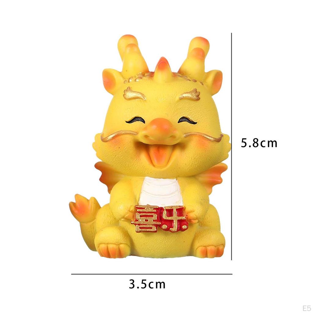 Chinese Animals Statue Resin Dragon Year Figurine for Living Room