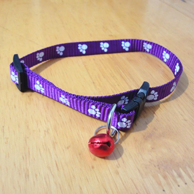 Прекрасный небольшой след с ошейником-колокольчиком из нейлоновой ткани для котенка, собаки, щенка