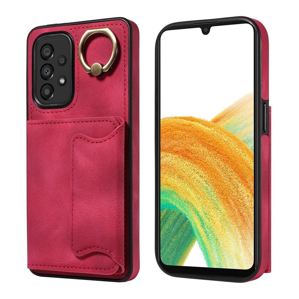 Чехол-книжка с кольцом-подставкой и слотами для карт для Samsung Galaxy A33 5G