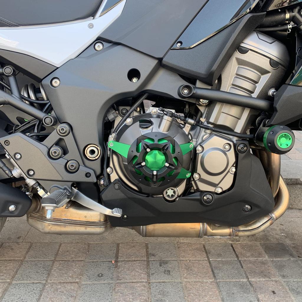 LEDISHUN Крышка двигателя, Слайдер двигателя, Защита двигателя для Kawasaki Z1000, Z1000SX, Ninja 1000 (2010-2024 гг.), и Z900 (ZR900B) (2017-2024) (черный)