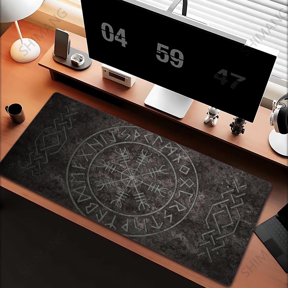 VikingVegvisir Logo Mousepad INS Tide Large Thickened Mouse Pad Oversized Gaming Keyboard Notebook Table Mat for PC Computer
